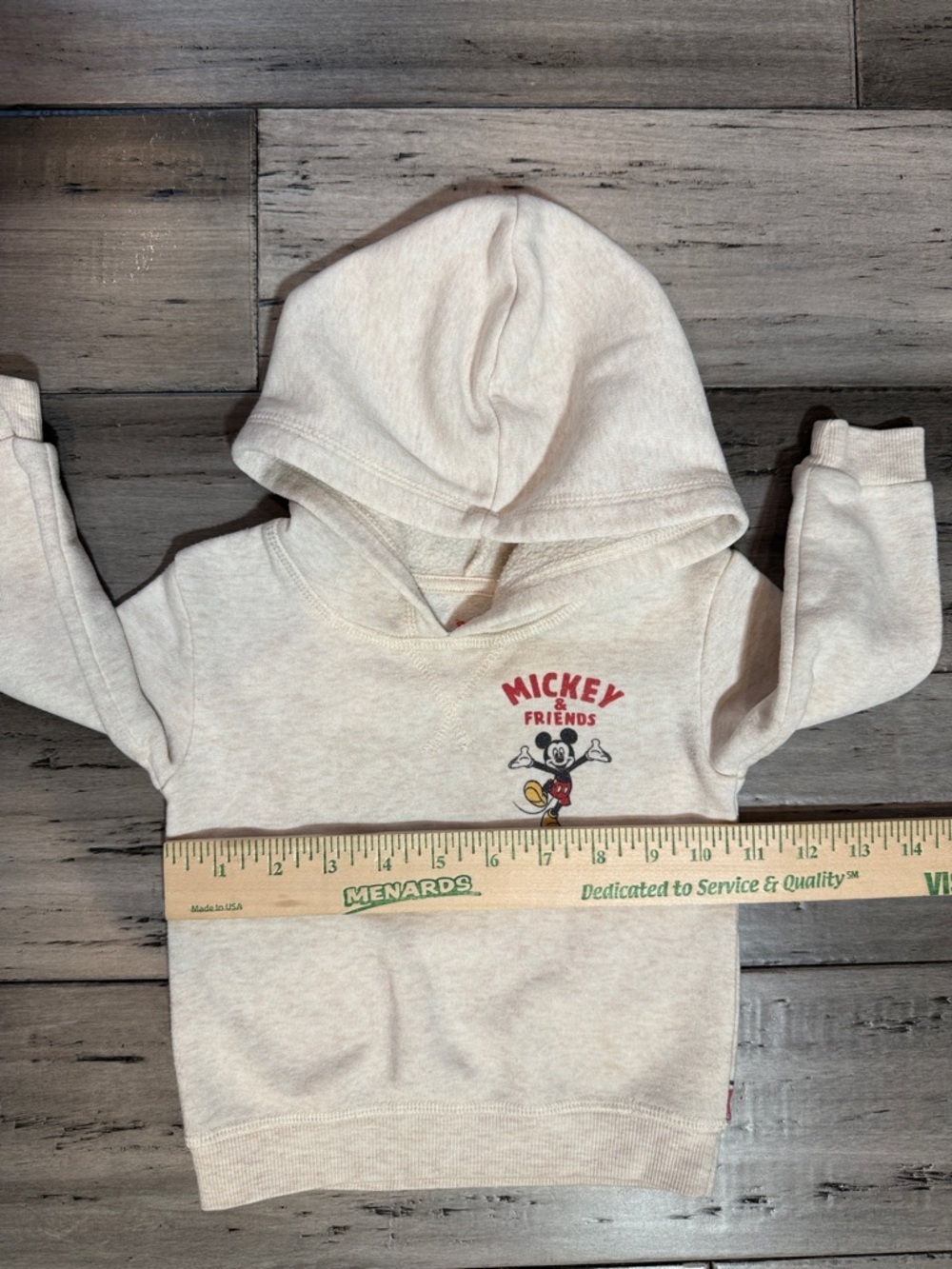 Disney , Mickey y Friends Cream Hoodie for Kids size 12 M - Picture 4 of 7